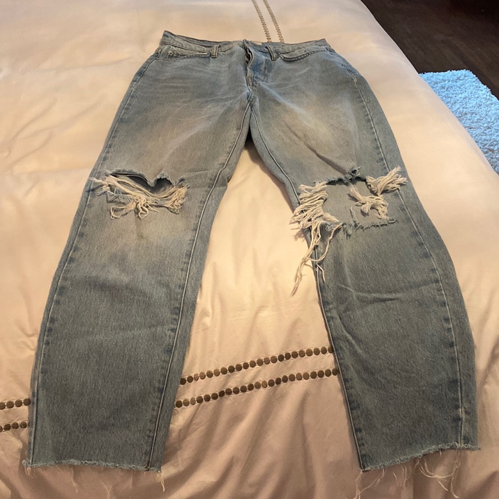 Urban Outfitters slim straight ripped jeans